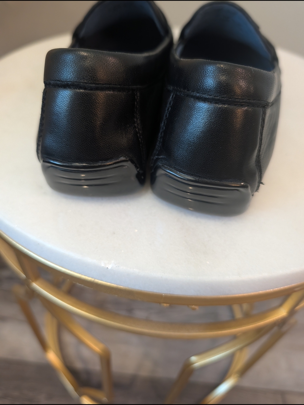 Robert Zur Petra Black Woven Leather Driving Penny Loafers Size 7.5 - Picture 5 of 6